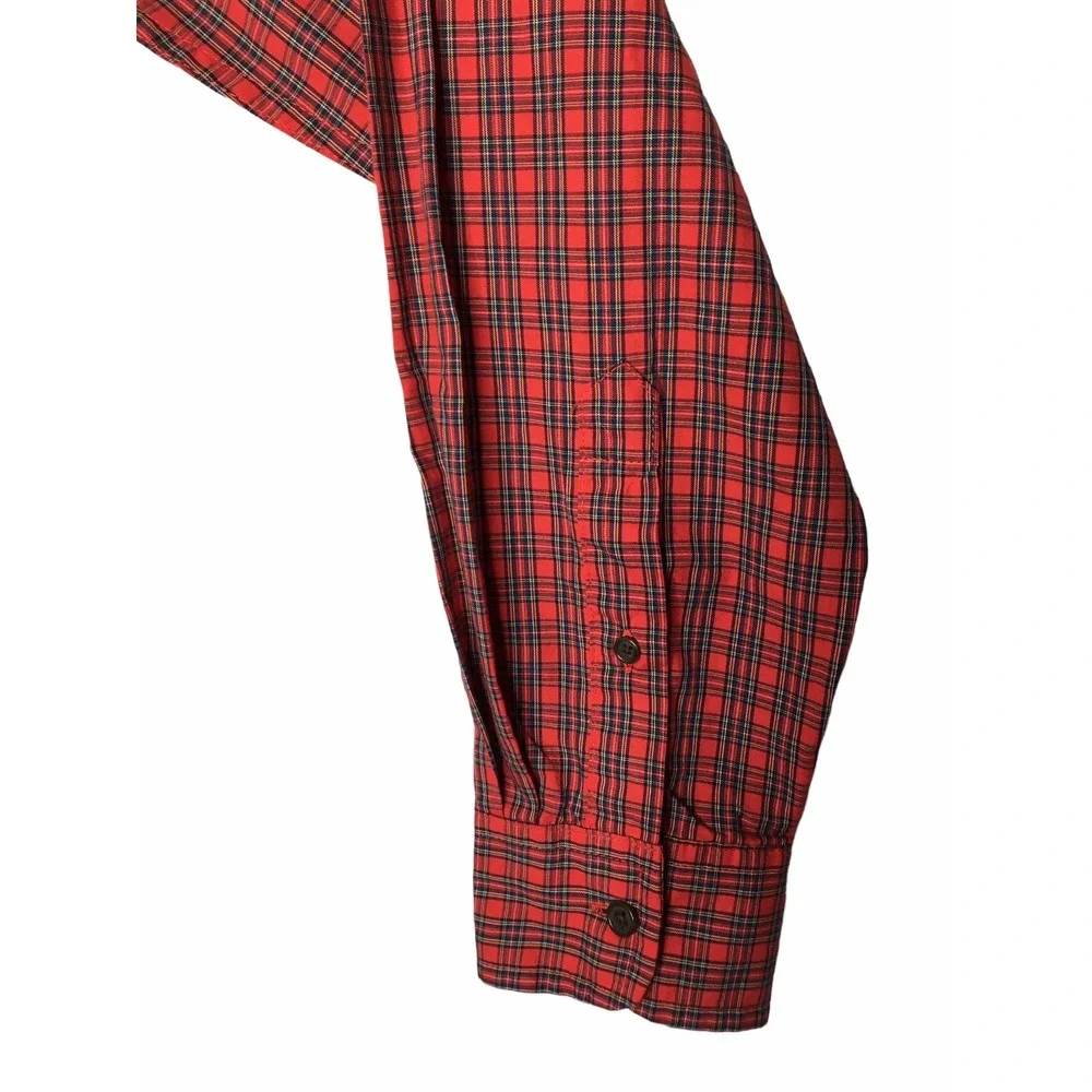 NWT St Johns Bay Shirt Men's S Long Sleeve Plaid Gorpcore 90's Grunge Indie - Picture 7 of 13
